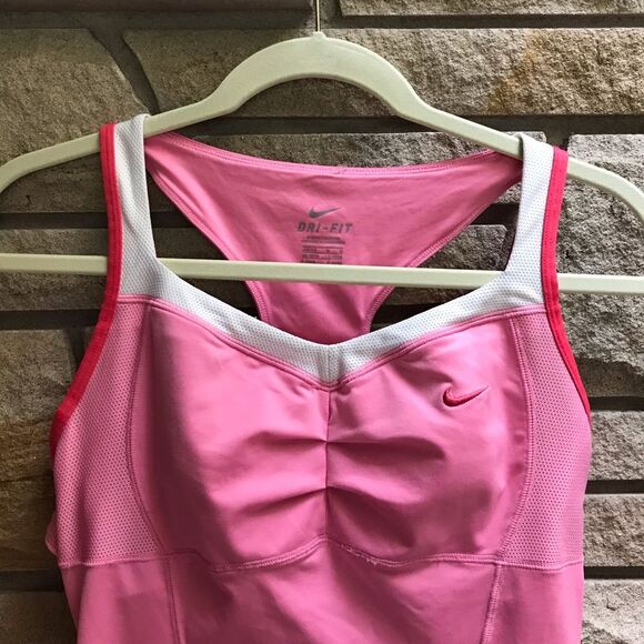 Nike dri-fit racerback tank top athletic pickleball golf pink medium - Picture 9 of 9